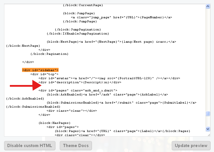 Find div with id sidebar